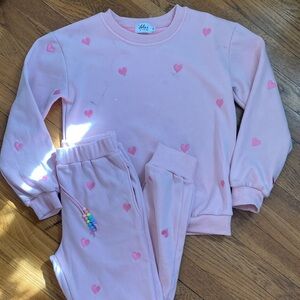 Lola and the Boys PLAY CONDITION heart print embroidered matching set 14